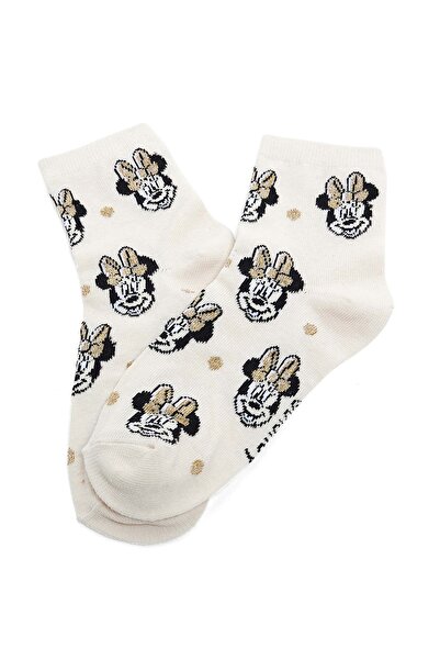 R&B 3 Pack Minnie Mouse Print Ankle Socks