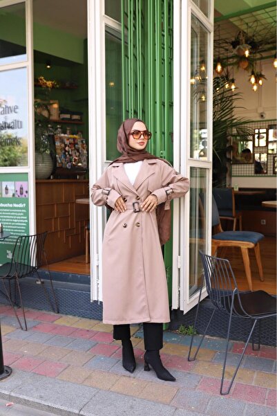 ALNİSS COLLECTİON İçi Astarlı Kemerli Trençkot