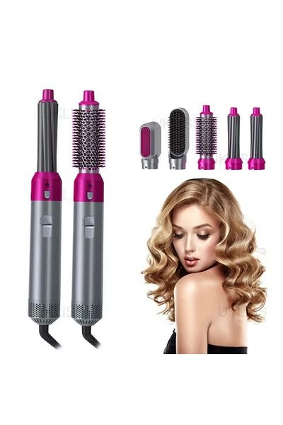 OEM 5 in 1 Multifunctional Electric Hair Brush - Dryer, Curler, Straightener and Curling Iron
