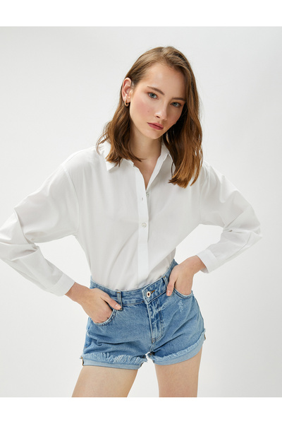 Koton Long Sleeve Cotton Basic Shirt