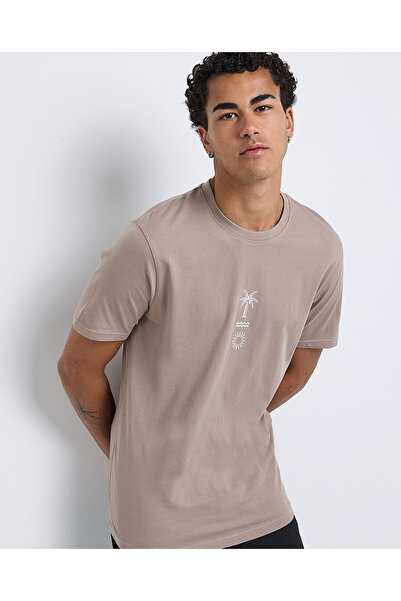 R&B FRAPPE Men BASIC CREW SS PRNTD