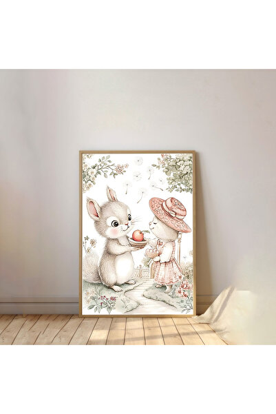 Dekorsiahome Jednodijelna slika za dečiju sobu u drvenom okviru TK0981