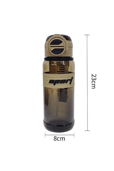 B4U Children's school water bottle, pop-up flip-top bottle, sports, gray, 800 ml YCSL-450
