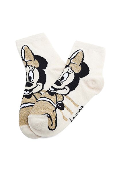 R&B 3 Pack Minnie Mouse Print Ankle Socks