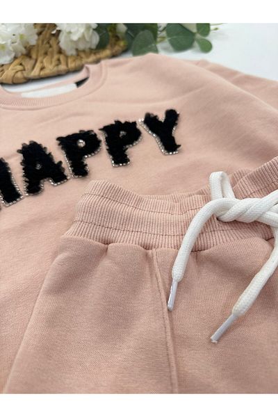 chibuumbabykids Girl Happy Printed Tracksuit Set