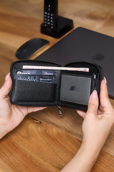 Milian's 3789 Πορτοφόλι Unisex από γνήσιο δέρμα με οριζόντιο φερμουάρ