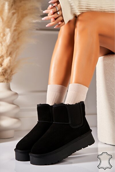 Joana Γυναικείες Μαύρες Σουέτ Μπότες Baisley