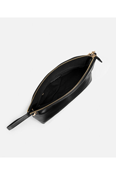 İpekyol Leather Look Monogram Buckle Clutch