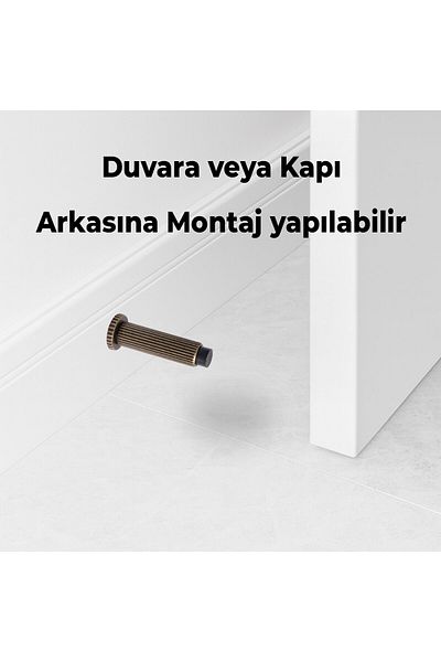 Badem10 Door Stopper Buffer Tumbled Antique Screw-In Metal Handle Holder Door Back Wall Handle Stop Wedge