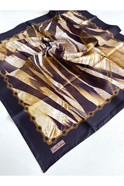 Pierre Cardin Tivil Saf İpek Eşarp 6298438-911-49678 Mürdüm Karışık Desen