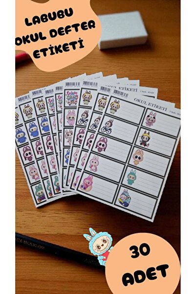 ALLStore OKUL ETİKETİ DEFTER ETİKETİ STİCKER 30 ADET