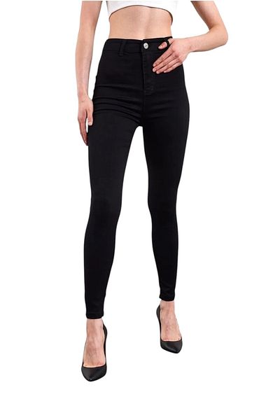 byhaziran butik Women's Lycra High Waist Skinny Jeans