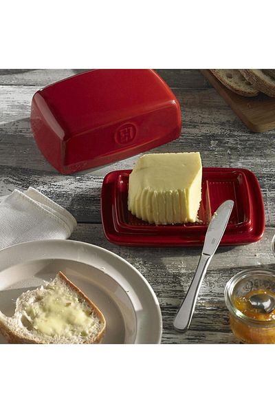 Emile Henry Butter Bowl Rectangular 400 ml Red/Burgundy