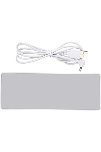 VTM White Digital Clock with Red LED, Temperature, Alarm, Voice Control, 2 Brightness Levels