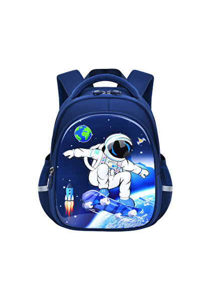 B4U Ghiozdan gradinita baieti 2 compartimente bleumarin Cosmonaut DAWEIMAO DW...