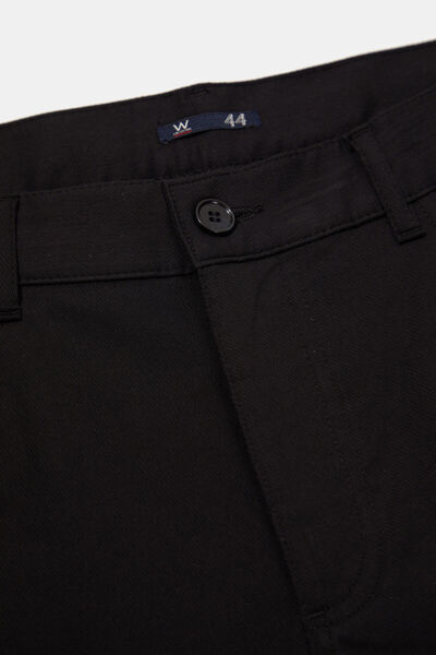 W Collection SİYAH BORU PAÇA DIAGONAL ÇİZGİLİ SPOR PANTOLON