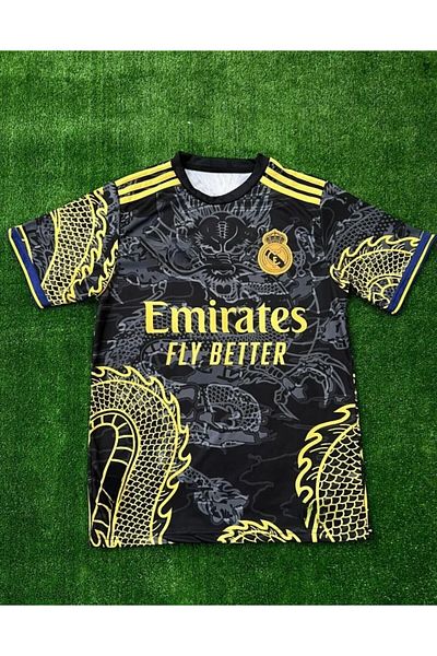 After Party R.E.A.L M.A.D.Ri.D 2023-24 Dragon Patterned Special Concept Jersey (Black) Vs Sports Singlet Ag