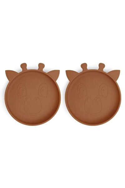 Nuuroo - 2 Silicone Plates, Giraffe Caramel Cafe