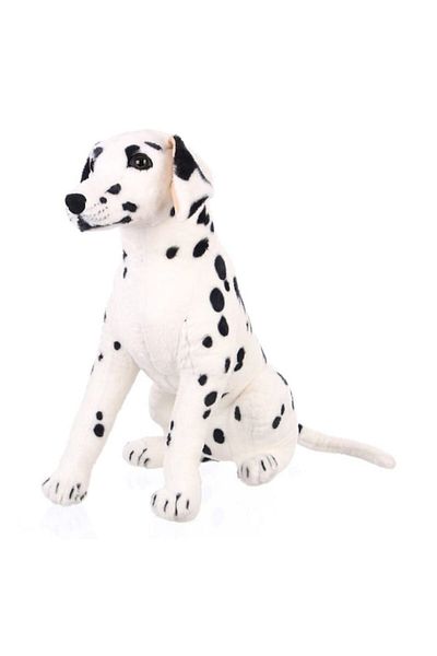 MASHASHOP Realistic Plush Dog, Dalmatian, White/Black, 75 cm
