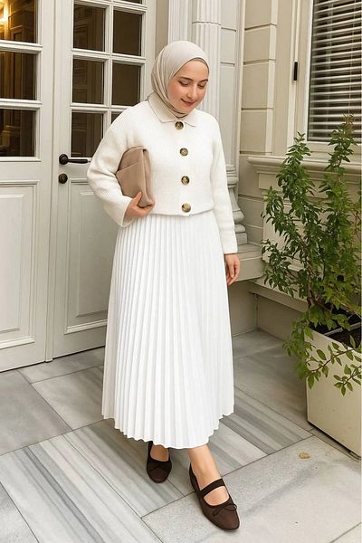 comstar Women's 3 Pack Elastic Pleated Loose Summer Long Skirt