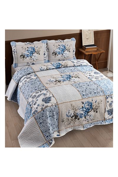 Evimcim Bedspread Set 250X260 cm Double 3 Piece Set with 2 Pillowcases