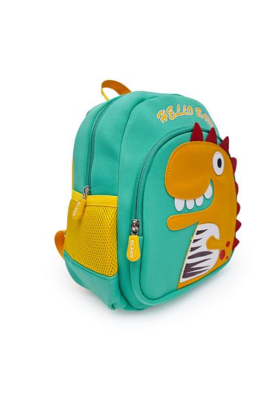 B4U Green kindergarten backpack 2 compartments Dinosaur 6059M