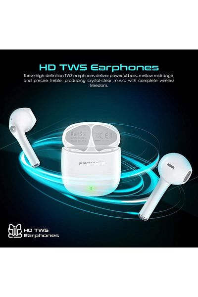 Promate High Definition ENC TWS Wireless Earbuds with IntelliTouch