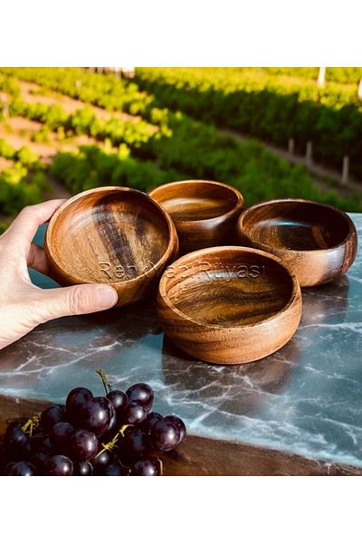 RENK YAPI RÜYASI 4 Bowls, Nut Bowl, Bamboo Bowl, Decorative Bowl, Fruit Bowl, Presentation Bowl, 4 Bowls