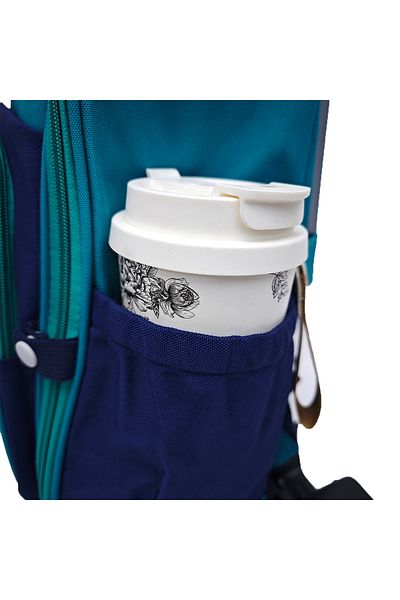 B4U Trolley school bag with 6 wheels for boys, 1 compartment, green, grades 0-2 6001-6