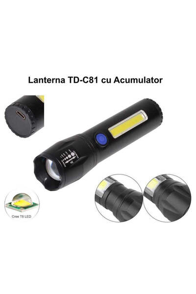 VTM Lanterna TD-C81-3W cu Acumulator