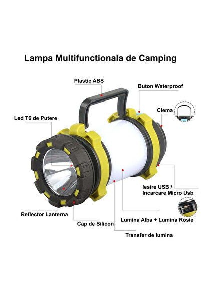 VTM Lanterna Multifunctionala cu Led T6-100W