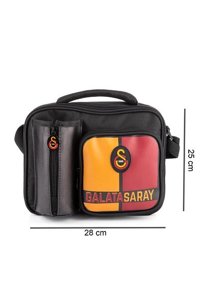 nextplus Cutie de prânz cu licență pentru fani GS cu 2 compartimente, cu logo imprimat, din piele artificială, cu buzunar pentru sticlă (25554)