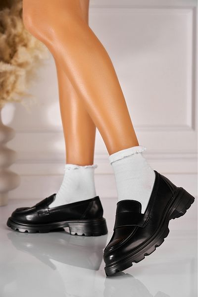Joana Pantofi dama casual Negri din Piele Ecologica Yeily