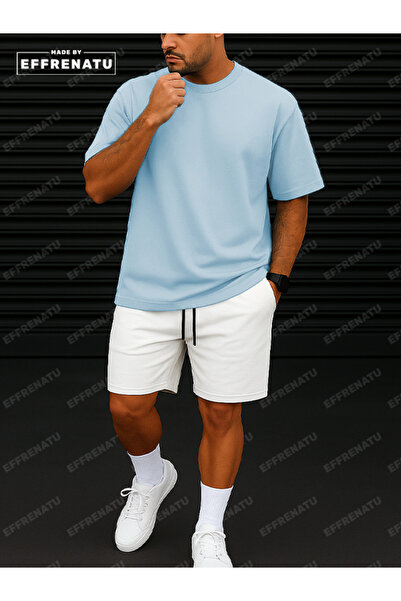 EFFRENATU Unisex T-Shirt and Shorts Set in Great Colors, Suitable for Plus Sizes