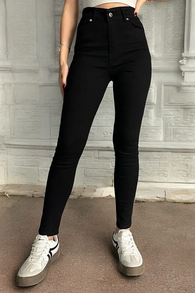 byhaziran butik Women's Lycra High Waist Skinny Jeans