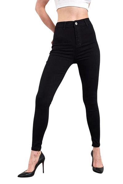 byhaziran butik Women's Lycra High Waist Skinny Jeans