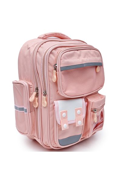 B4U Ergonomic orange school bag for girls 2 compartments grades 3-5 A-08
