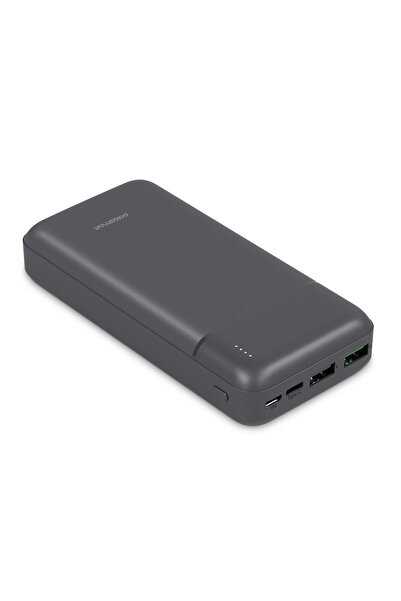 Polosmart PSM128 Micro USB Type-C Girişli 20.000 mAh Taşınabilir Şarj Cihazı Powerbank Gri