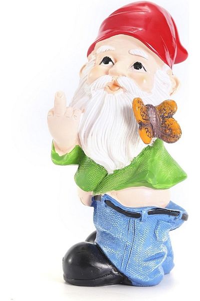 Zixrmor Funny garden decoration, Gnome, blue,