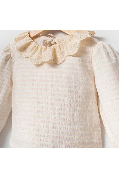 miabambim Heart Cut Front 2-Piece Girl's Jumpsuit Set Beige