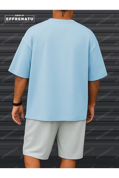 EFFRENATU Unisex T-Shirt and Shorts Set in Great Colors, Suitable for Plus Sizes