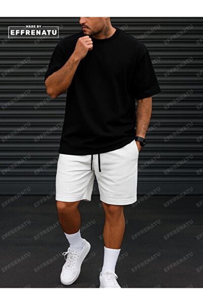 EFFRENATU Unisex T-Shirt and Shorts Set in Great Colors, Suitable for Plus Sizes