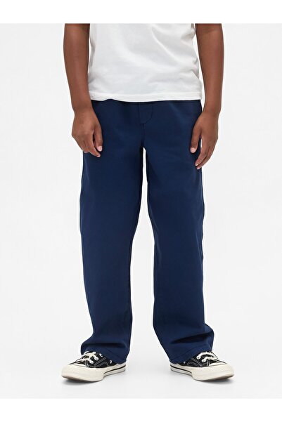 GAP Erkek Çocuk Koyu Mavi Relaxed Easy Khaki Pantolon