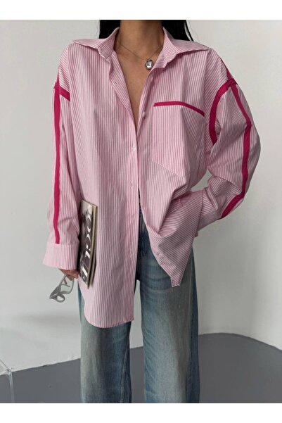 Joana Γυναικεία ροζ πουκάμισα Ashley