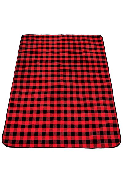 SERSIMO Picnic or beach blanket, with insulating foil and handle, 150x200cm, red black