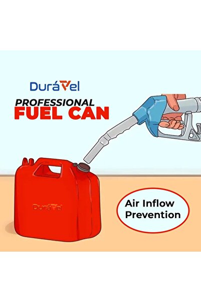 Duravel Jerry Can - 10 Litre- Fuel Can Container for Oil Petrol petrol can, fuel can for Offroad veh