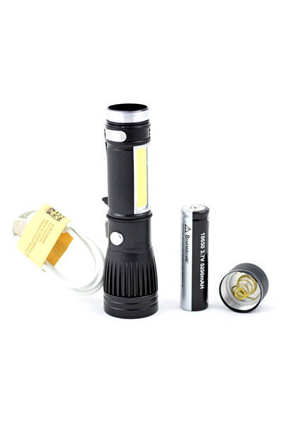 VTM Lanterna de Mana 1led XLT6 + 1COB led + Acumulator 3,7V Li-ion