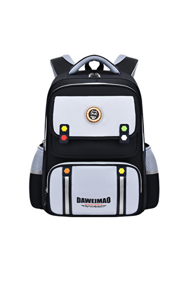 B4U Ghiozdan scolar baieti 2 compartimente clasele 3-5 negru DAWEIMAO DW-1021