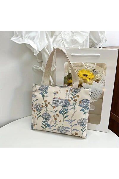 ÇANTA حقيبة يد من قماش أكسفورد بنمط زهور VIP