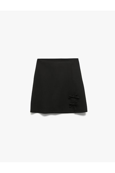 Koton Viscose Blended Bow Detailed Skirt